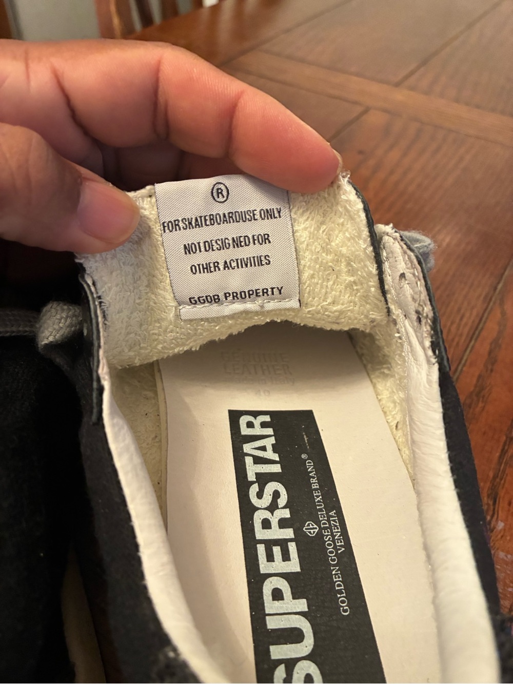Golden Goose Style Shoes Women’s 40 Ballstar Black Canvas Cracked Upper - Picture 6 of 16